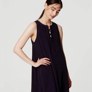 LOFT Lace Up Dress